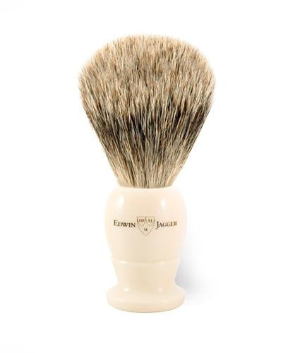 Edwin Jagger Best Badger Medium Shaving Brush with Ivory Color