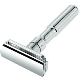 Merkur Futur Adjustable Double Edge Safety Razor with Snap Closure in Chrome